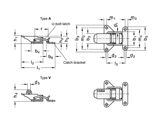 Toggle Latches GN 832.2 sketch