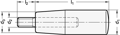 Fixed Cylindrical Handles GN 539 sketch